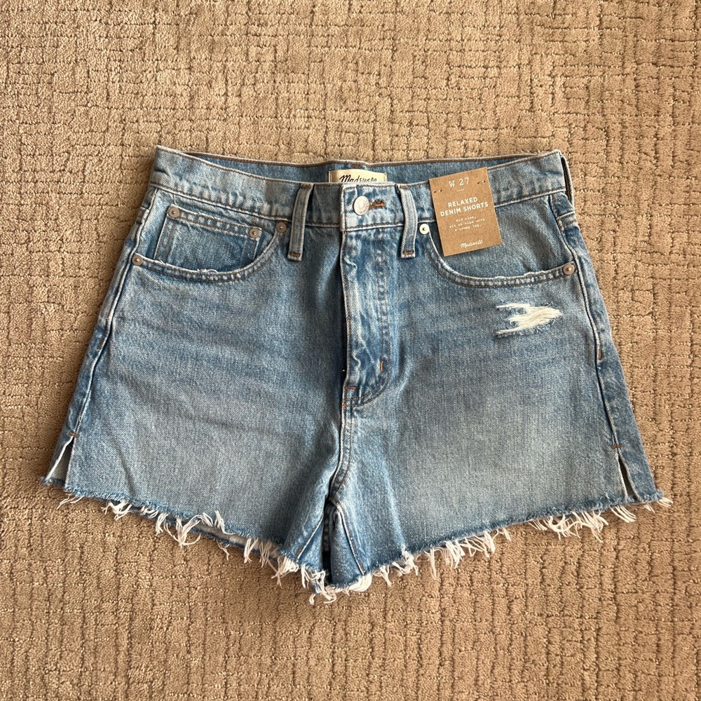 Madewell denim shorts.